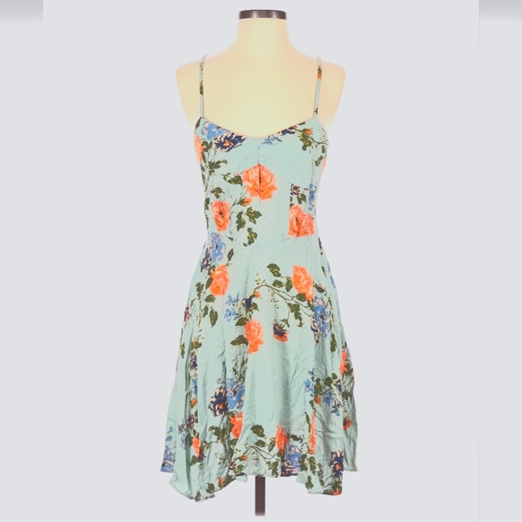 Free People Dresses & Skirts - Intimately by Free People Teal and Orange Floral Dress Size Small